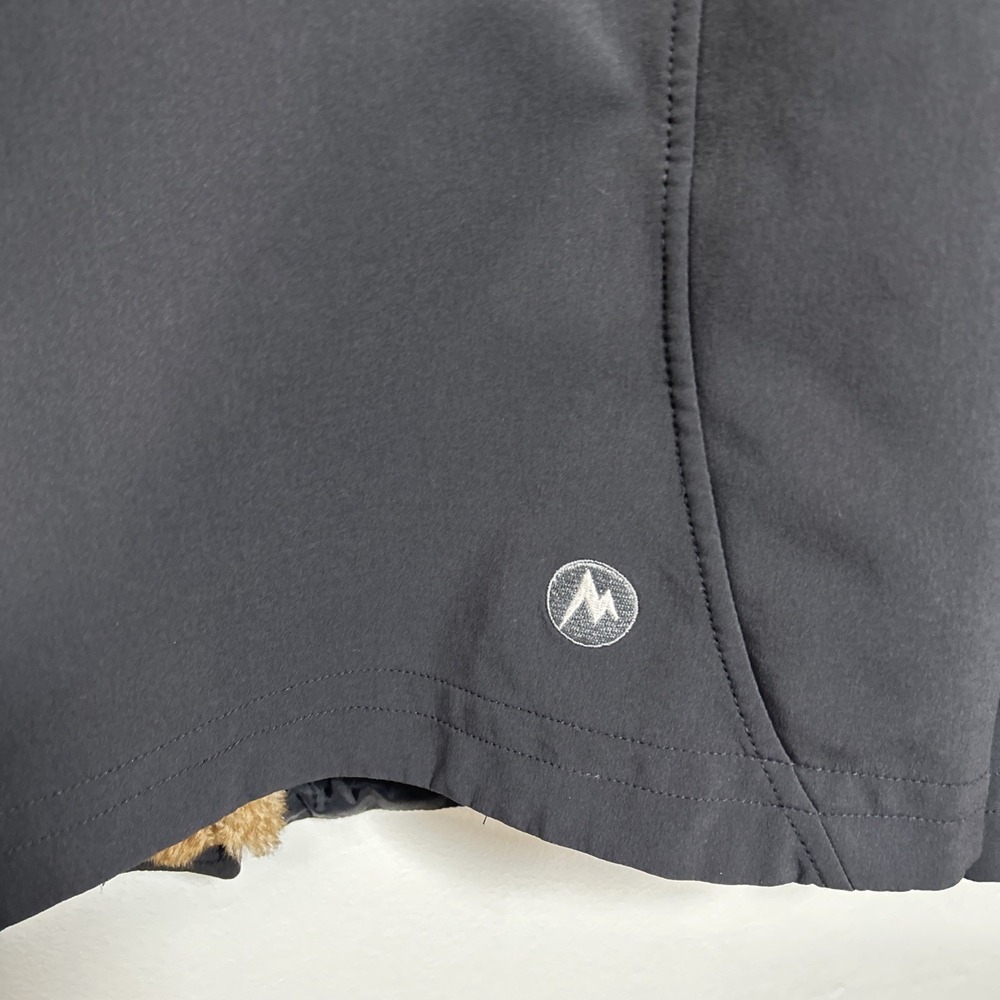 Marmot Women L Jacket Black Faux Fur Lined Hooded 3896 - Picture 9 of 10